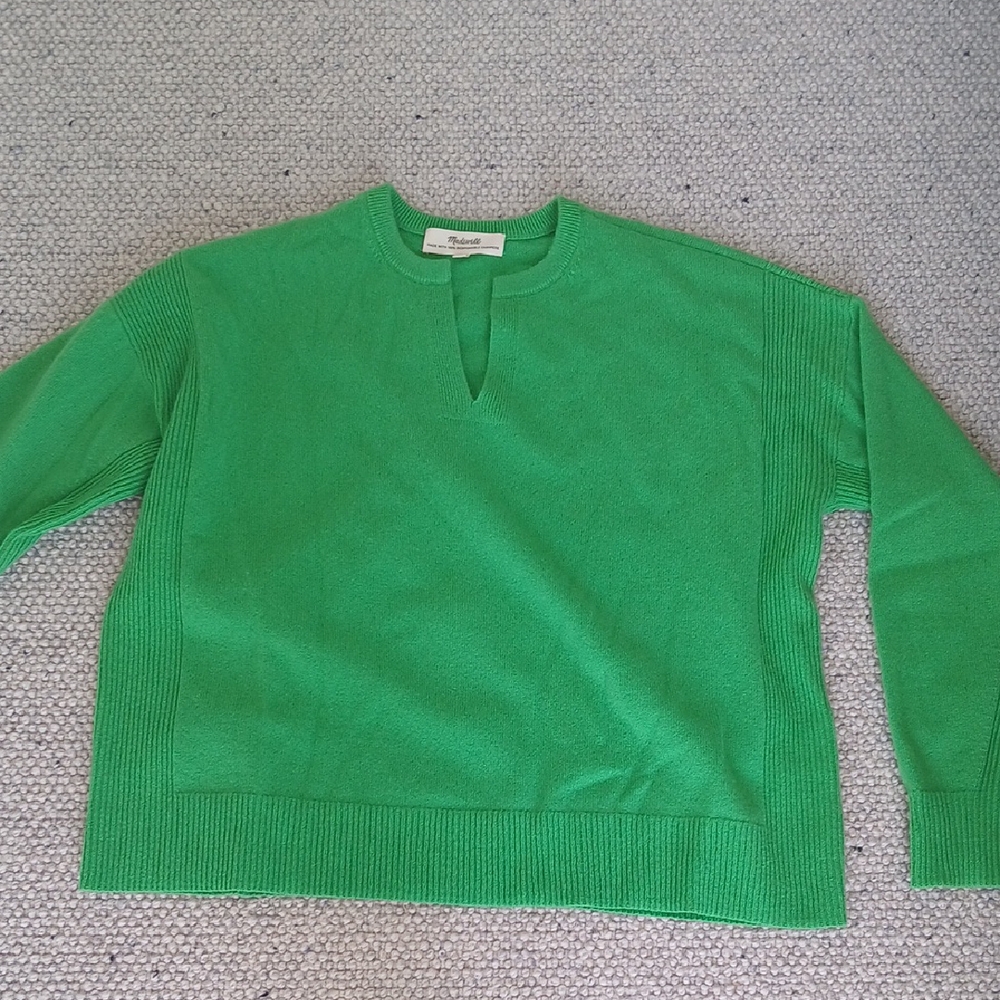 MADEWELL green Cashmere Sweater